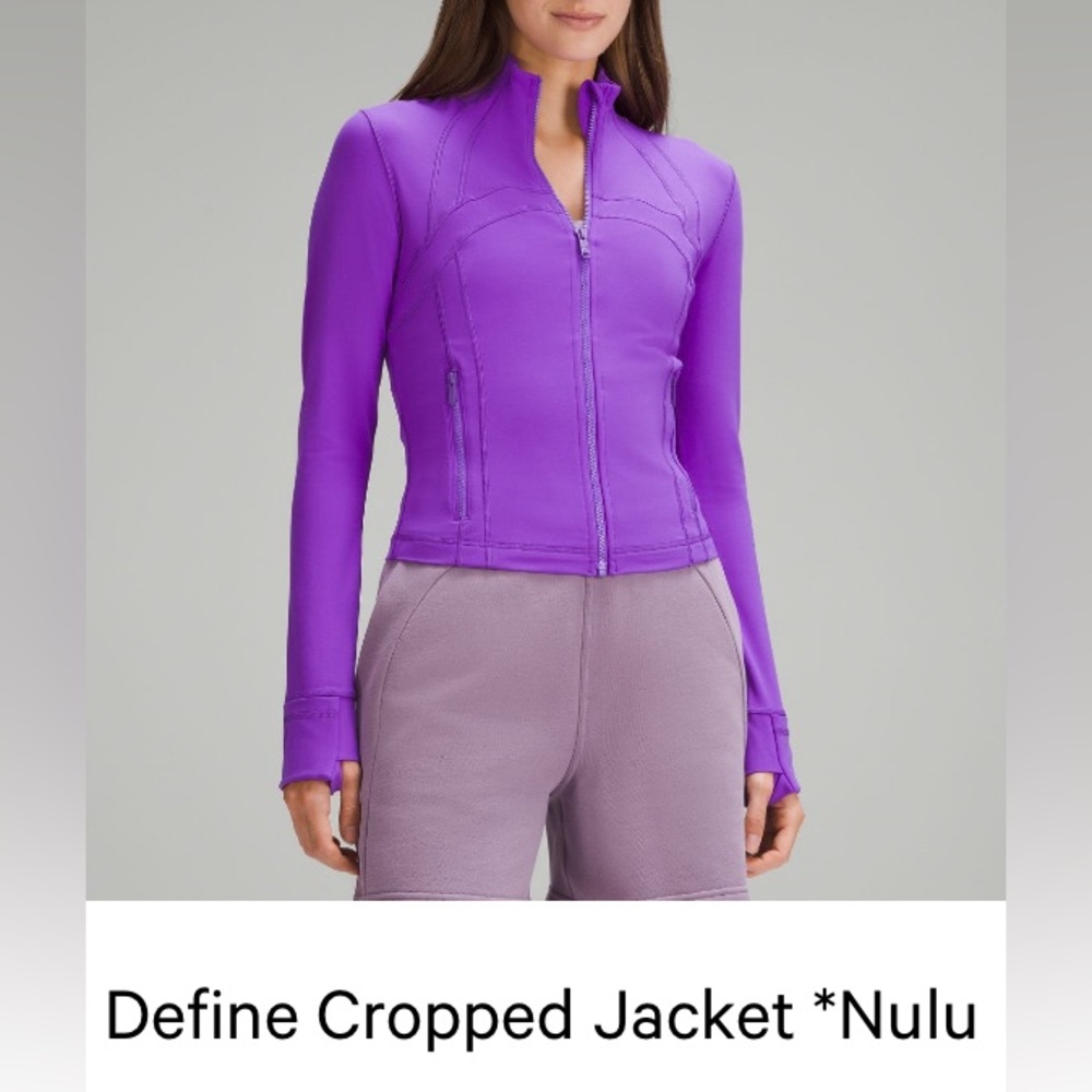 Atomic Purple Lululemon Define Cropped Jacket size 4